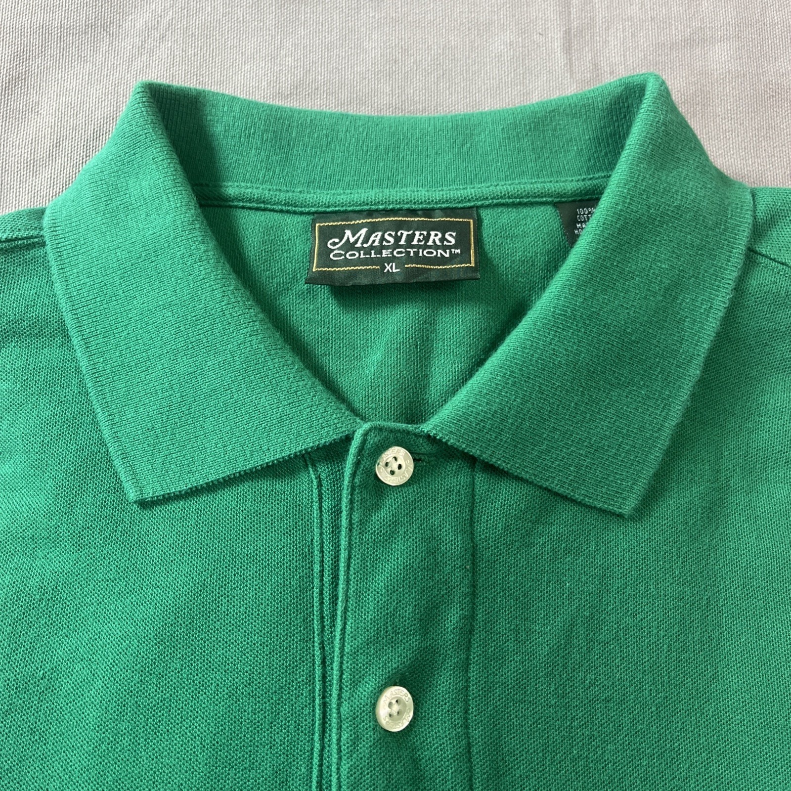 Vtg Masters Collection Tournament Polo Golf Shirt Mens Size Xl Green Augusta